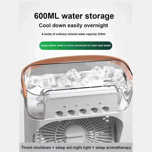 Cheerified 4-in-1 USB-C Powered Personal Portable Mist Air Fan Cum Humidifier With Water Spray