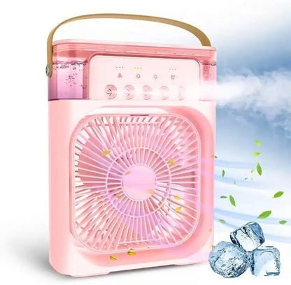 Cheerified 4-in-1 USB-C Powered Personal Portable Mist Air Fan Cum Humidifier With Water Spray